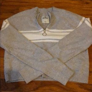 Hollister Crop Quarter Zip Sweater